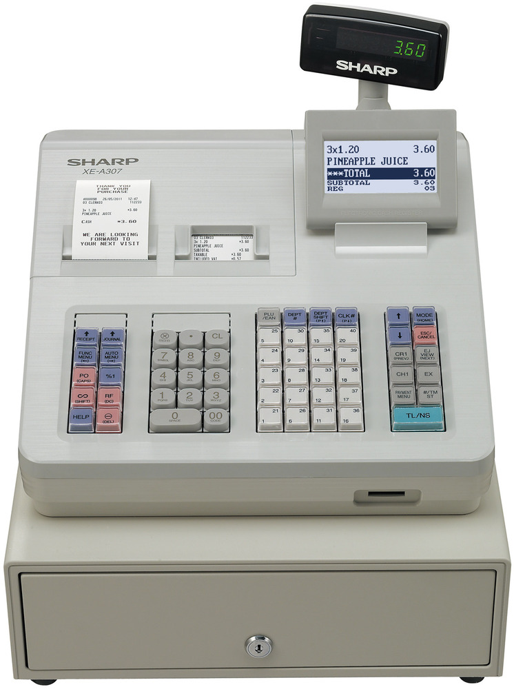 Alpha Numeric Cash Registers Sharp XE-A307