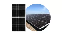 440w solar panels next to an image of them in use