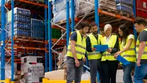 A team working in a suppliers warehouse