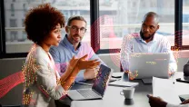 People at desk tech