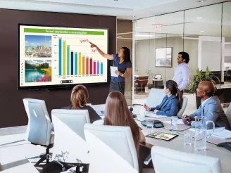 Large display in meeting on wall_portrait-Audio visual-Product