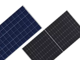 Mono half-cell panel and  full cell poly PV panel