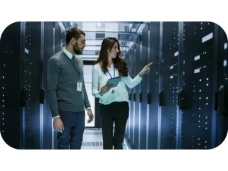 people in datacentre