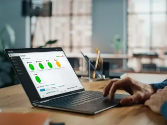 Synappx Manage on a laptop