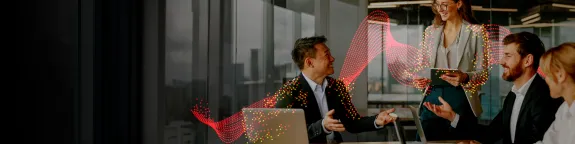 A team collaborating in an office