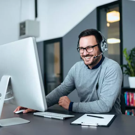 person using computer