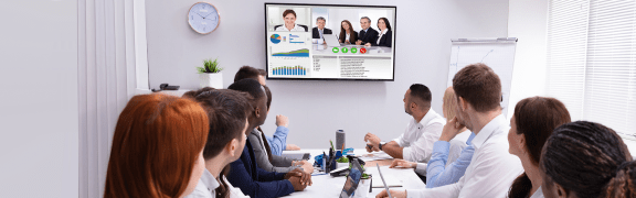 Hybrid Working Meeting in Action